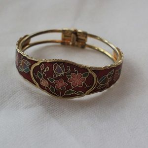 Vintage Floral Butterfly Bangle